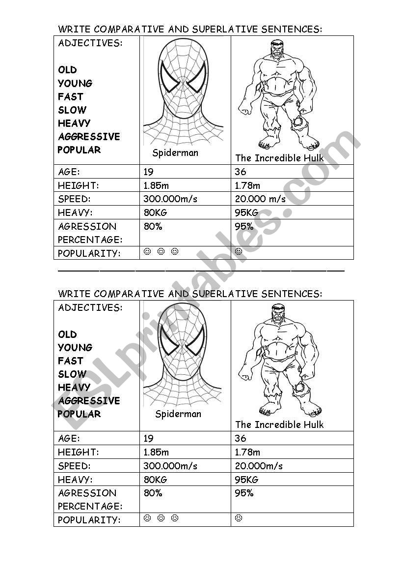 comparatives short and long adjectives