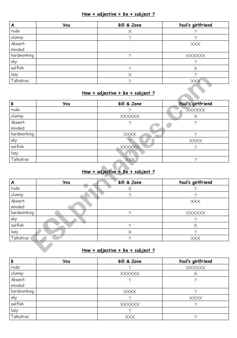 How ... are you ? worksheet