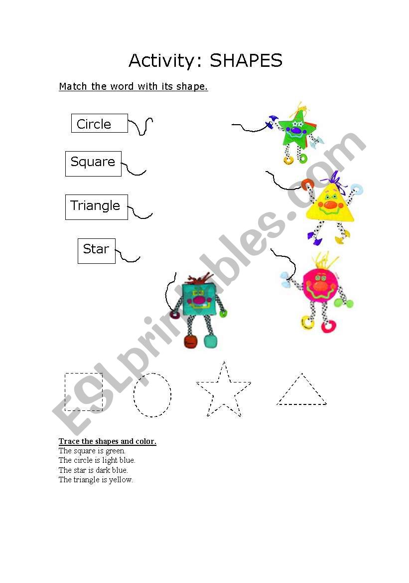 happy shapes worksheet