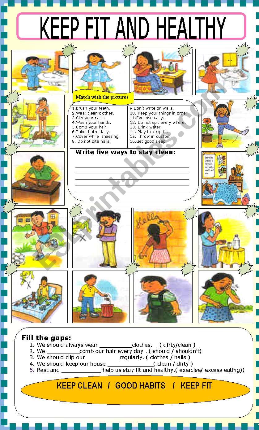 health education worksheet