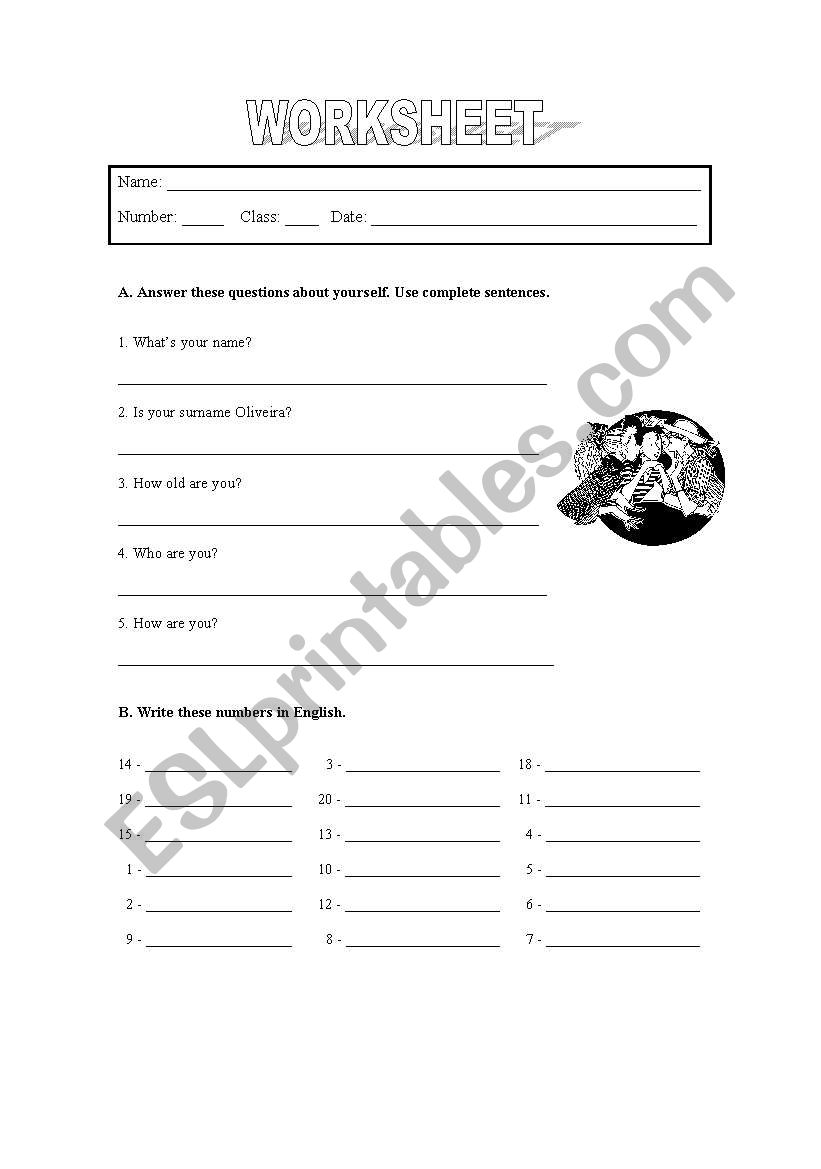 Worksheet worksheet