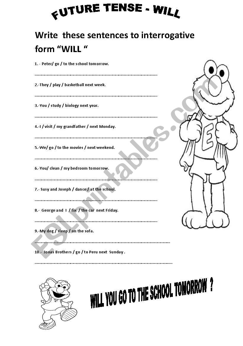 FUTURE TENSE  worksheet