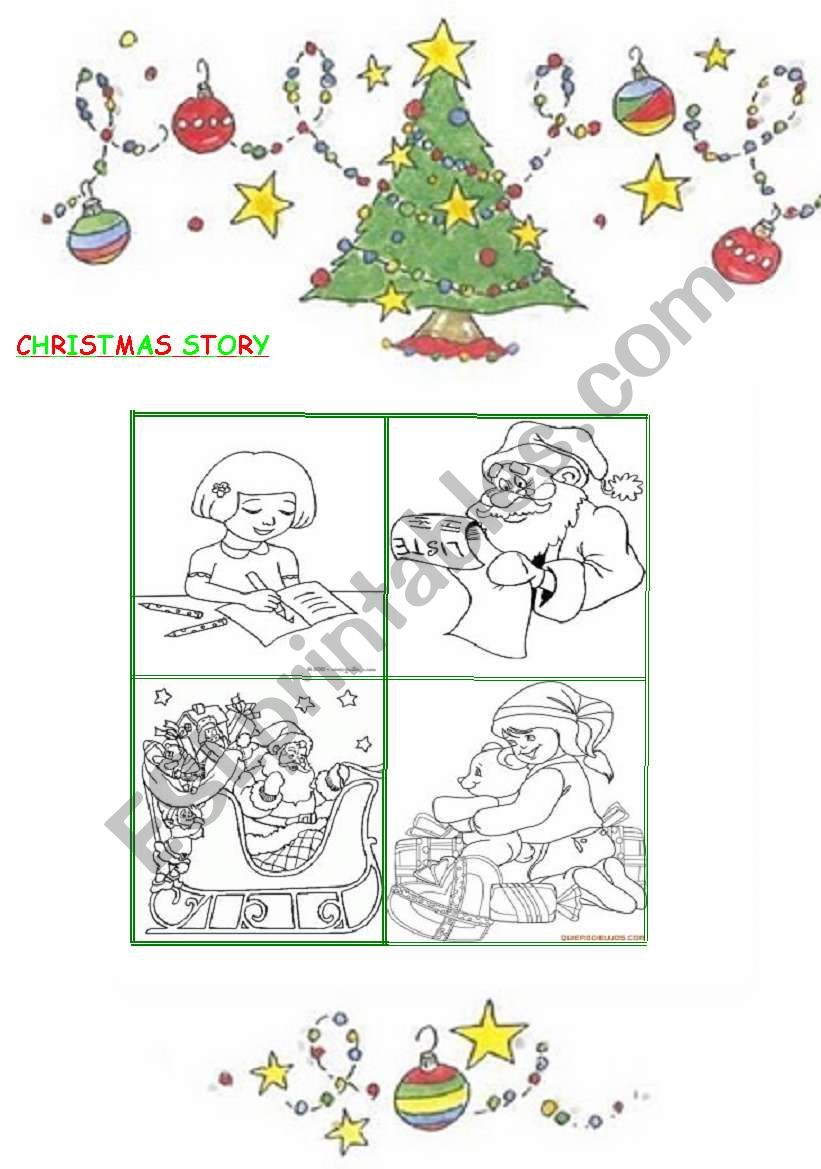Christmas story worksheet