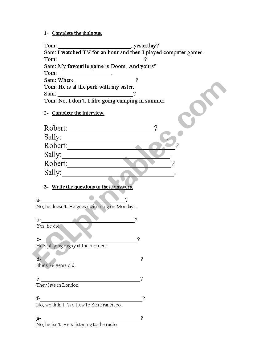 Simple Present worksheet