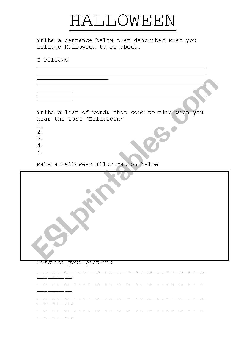 Halloween!!!! worksheet