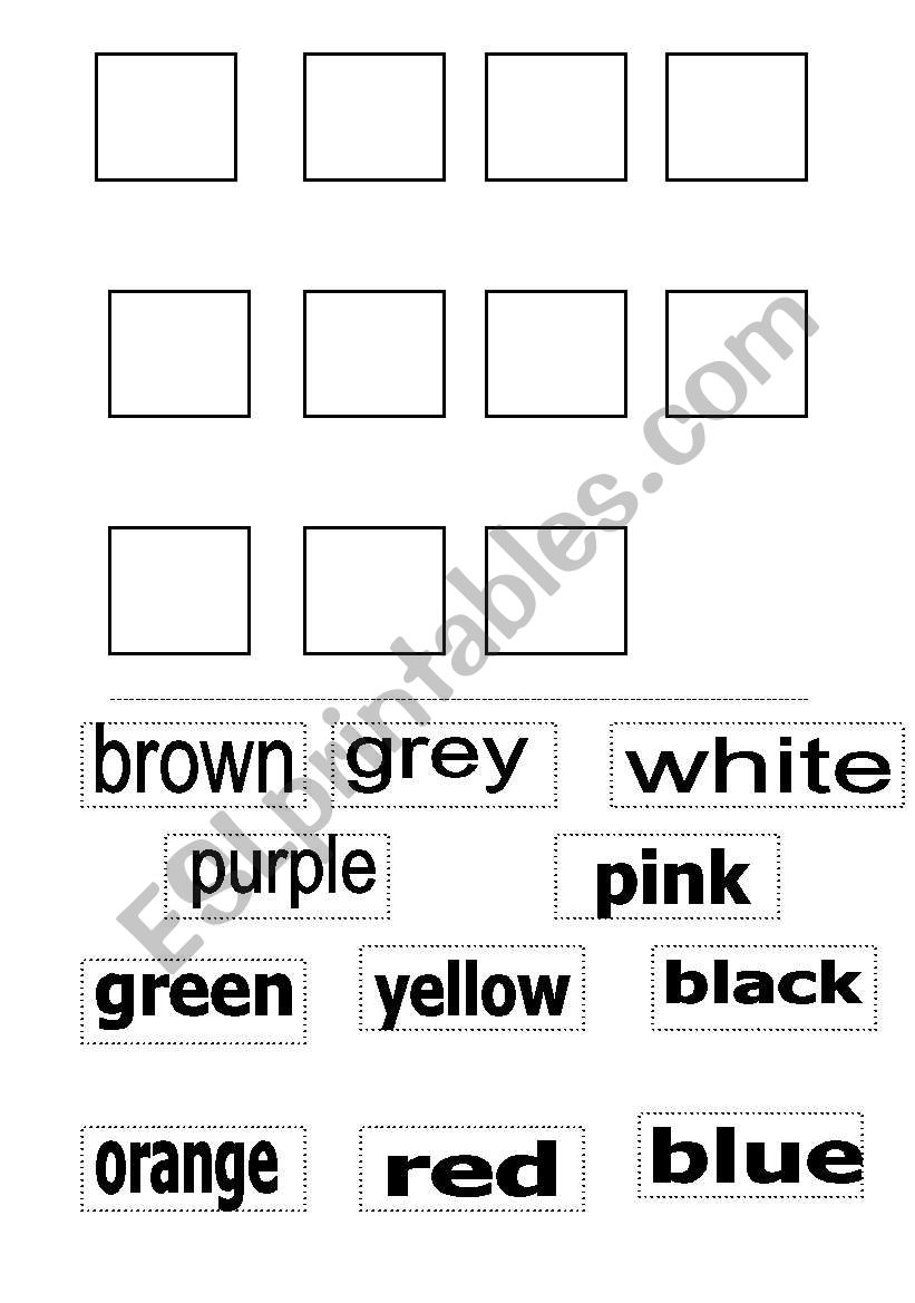 colors matching worksheet
