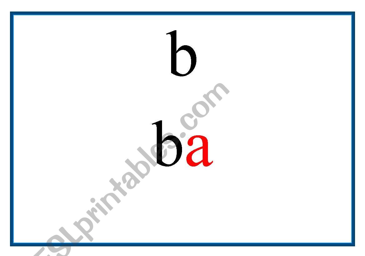 Phonics Flashcards 1a worksheet