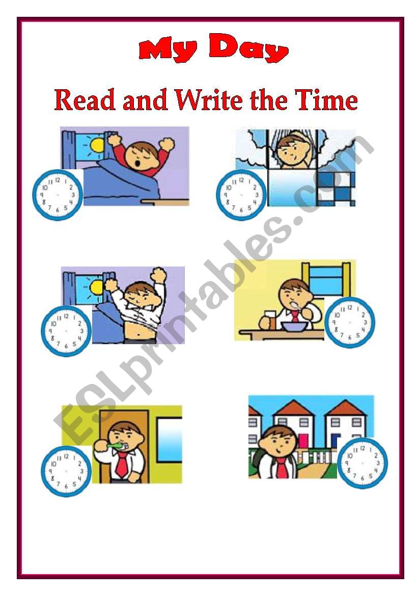 Read and Write the time worksheet