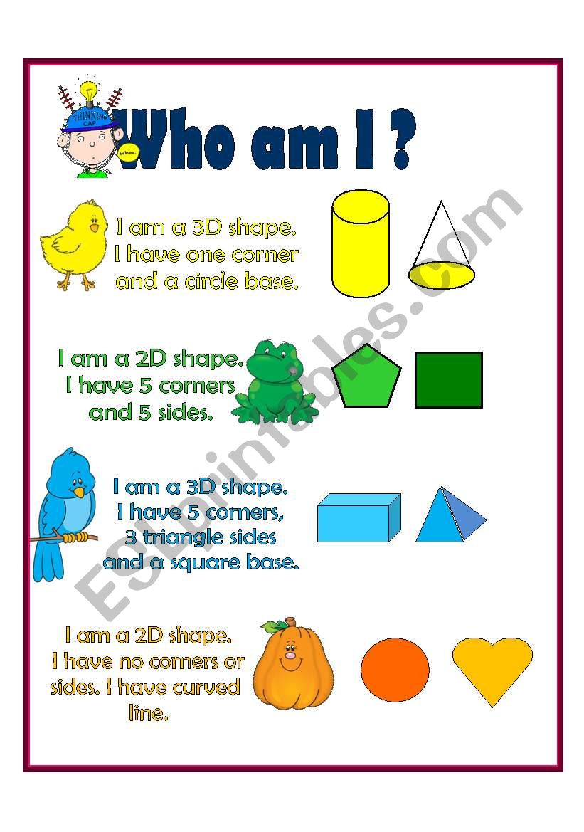 Who am I? worksheet