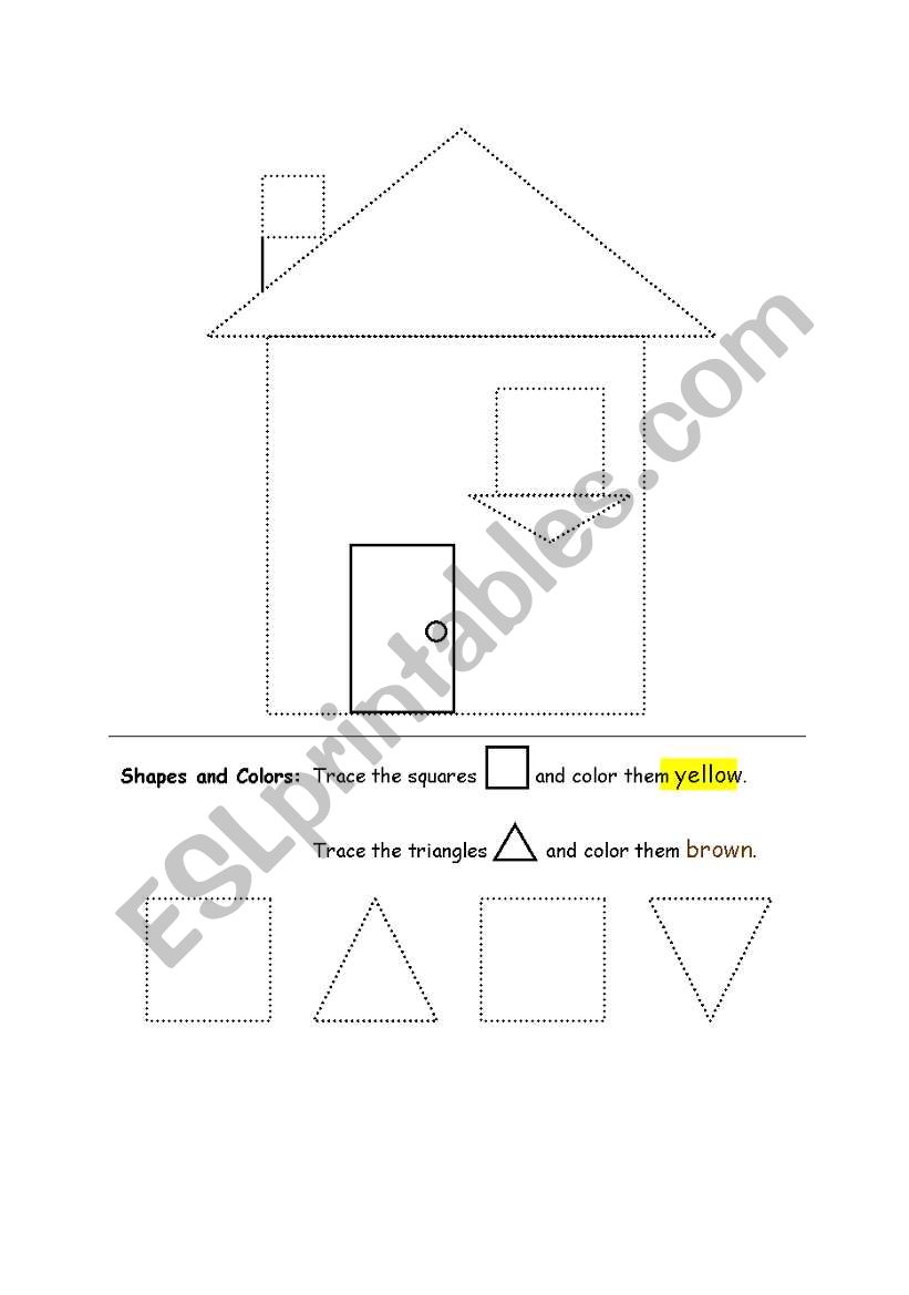 colours and shapes worksheet