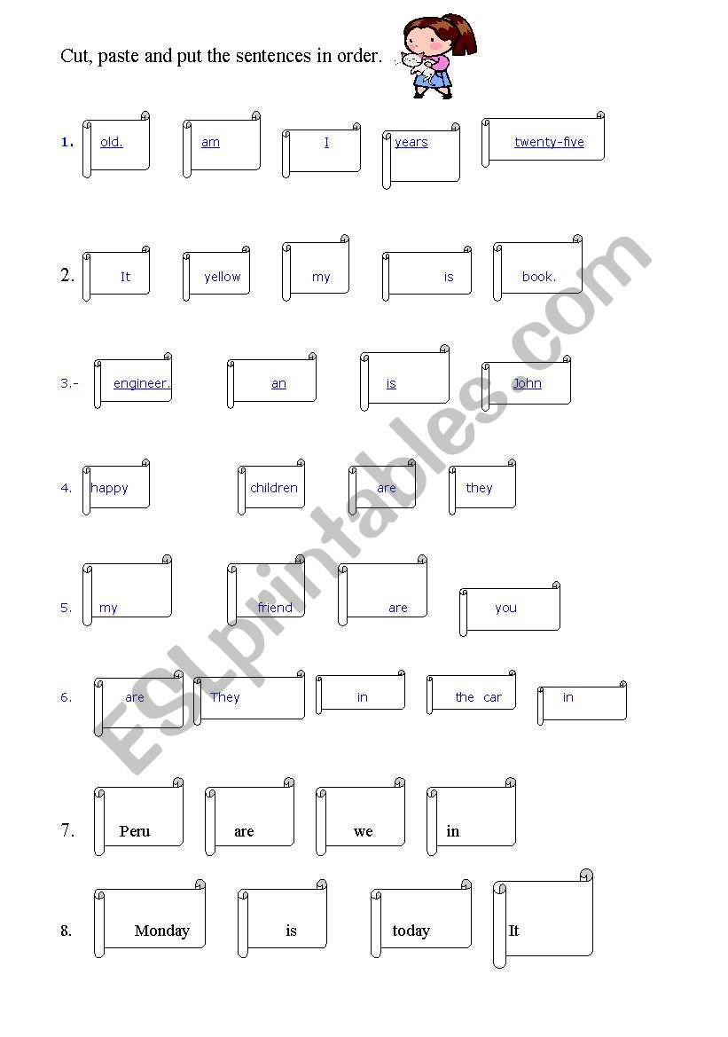 Verb to be  worksheet