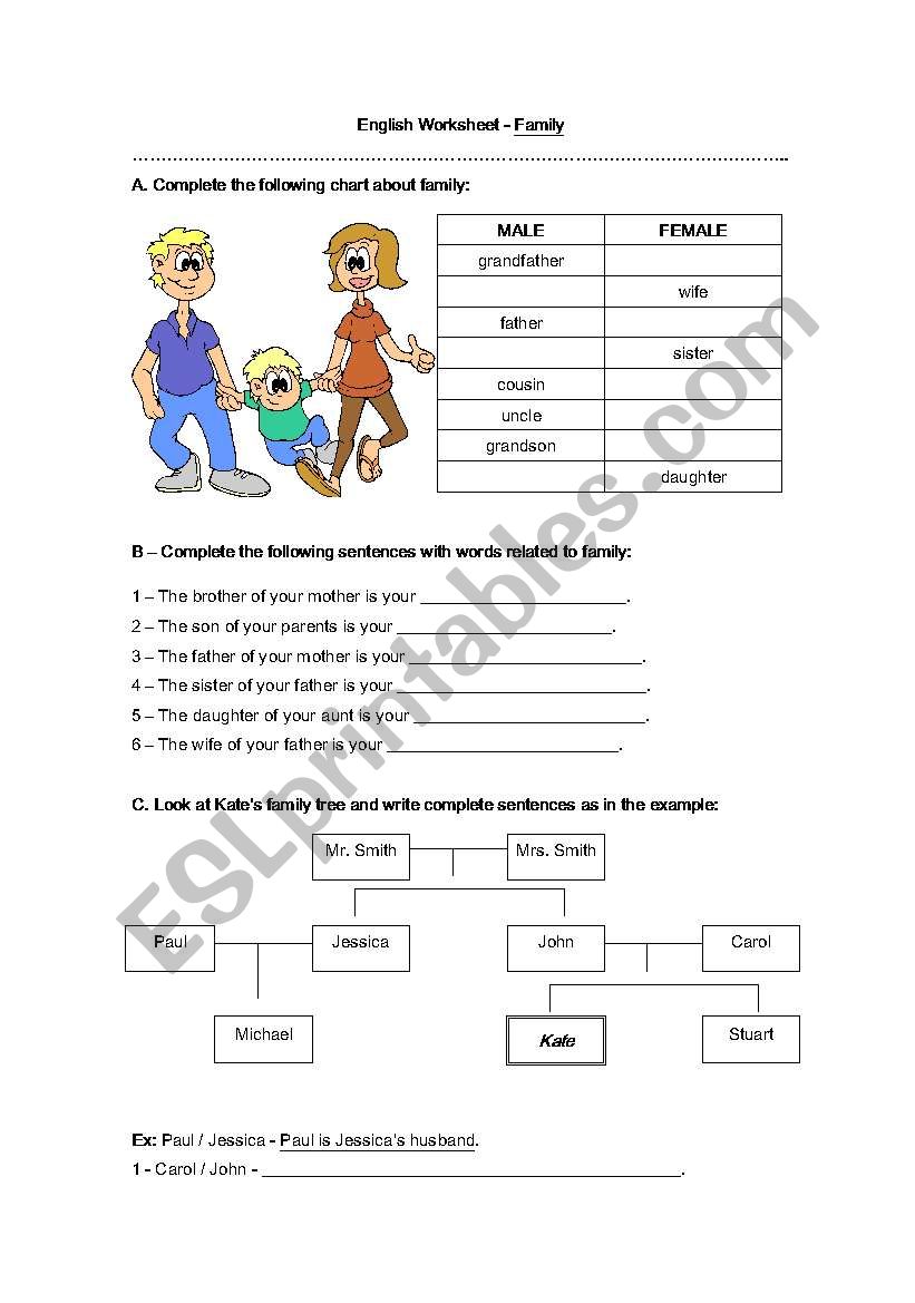 Family worksheet