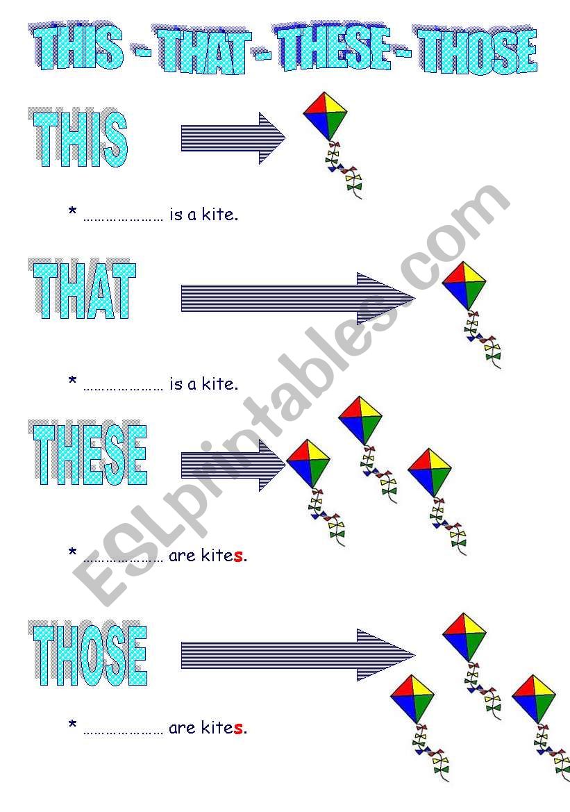 DEMONSTRATIVES worksheet