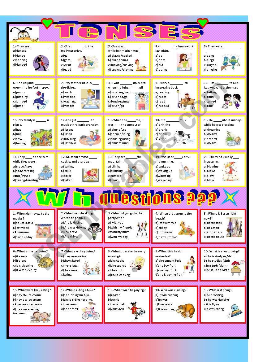 Tenses! worksheet