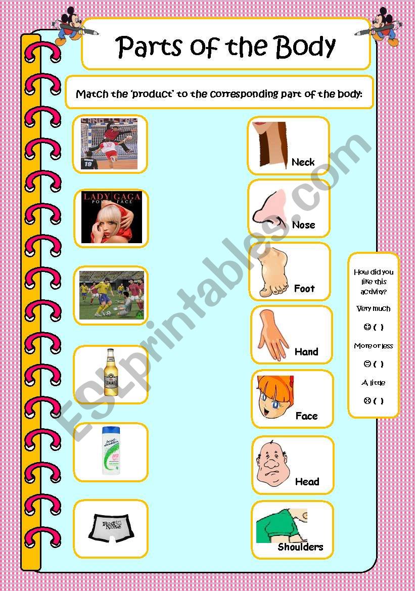 Parts of the Body worksheet