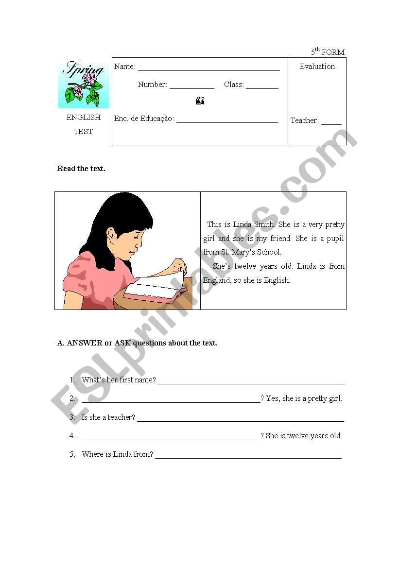 Linda Smith worksheet