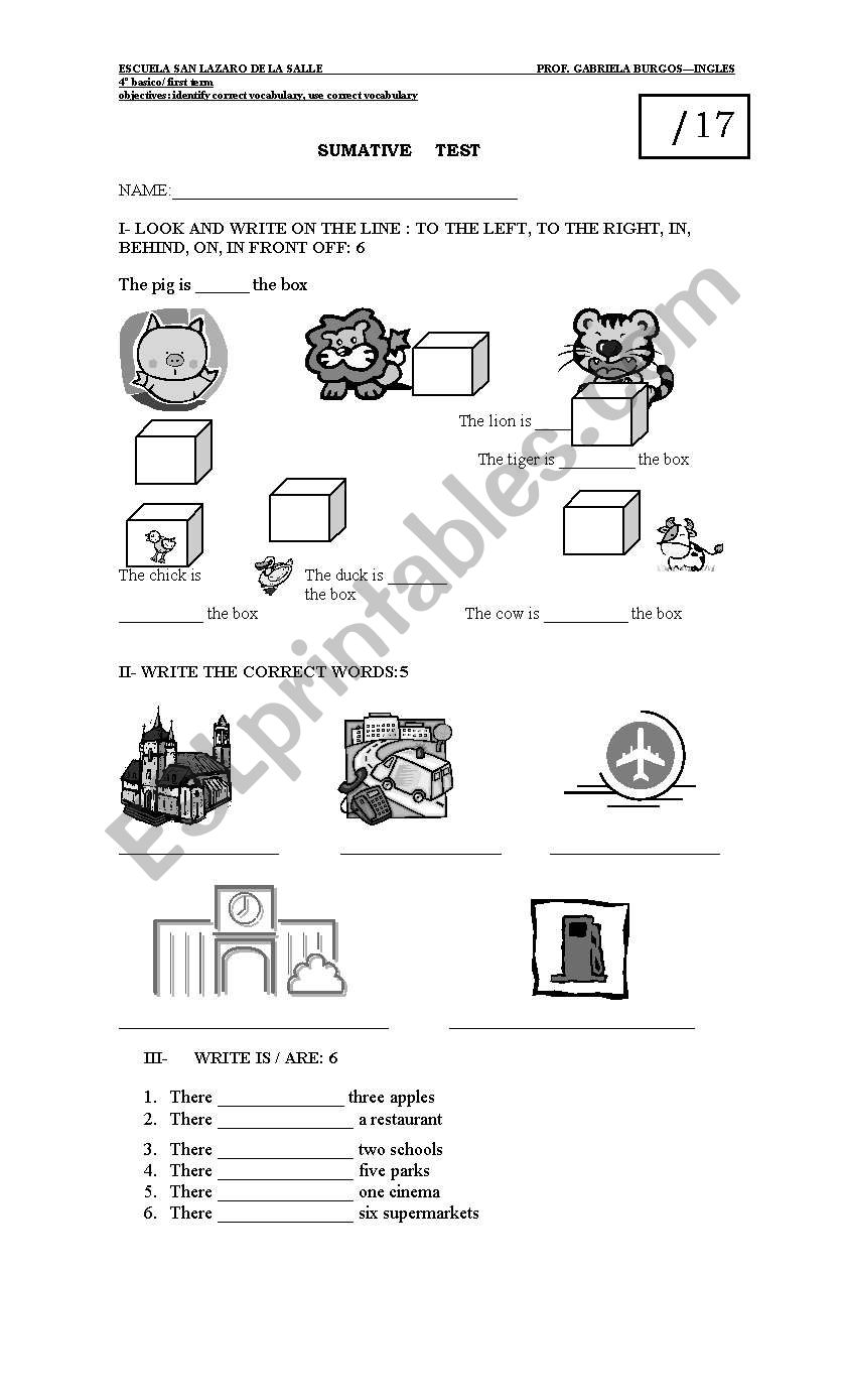 basic test worksheet