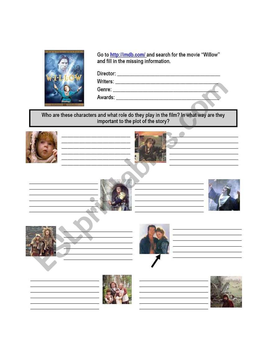 Willow worksheet