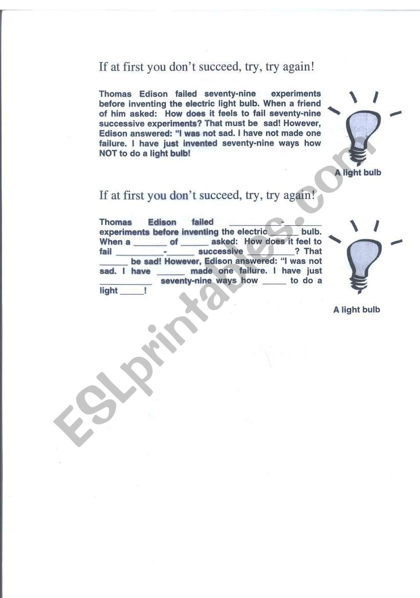 comunicative activity worksheet