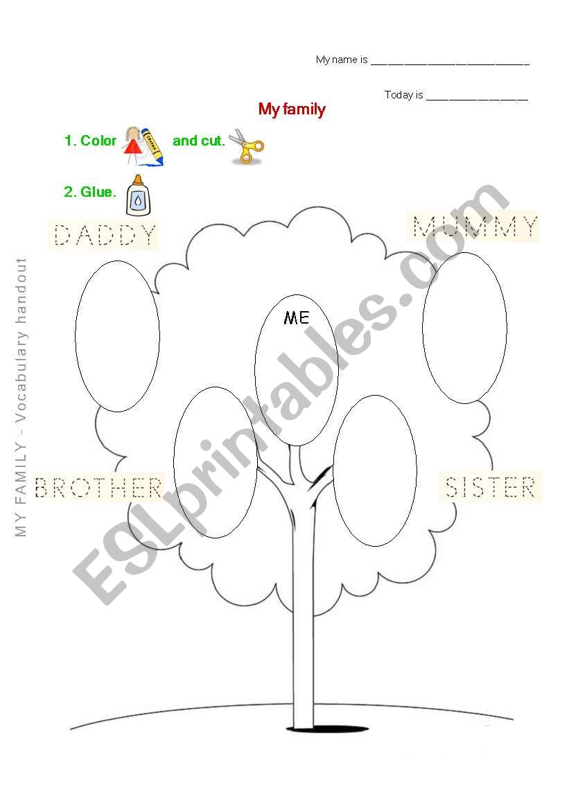 My family tree worksheet