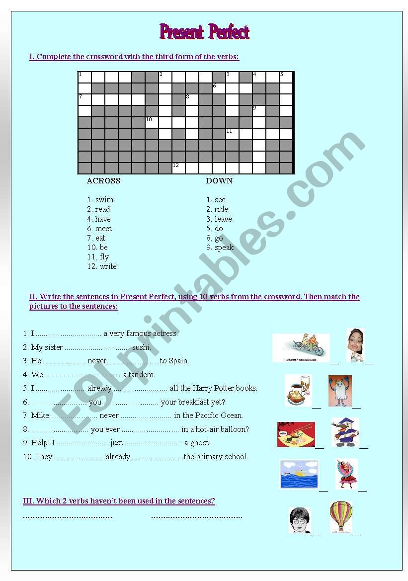 Present Perfect worksheet