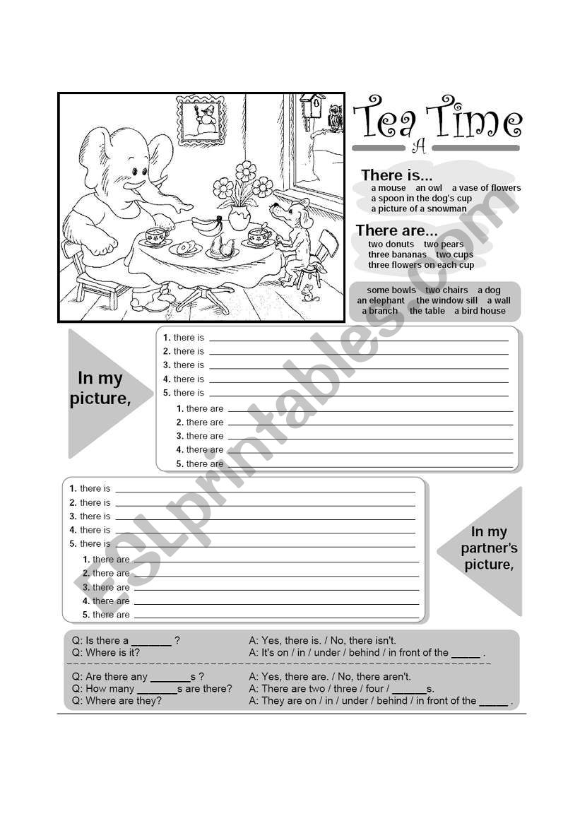 Tea  time worksheet