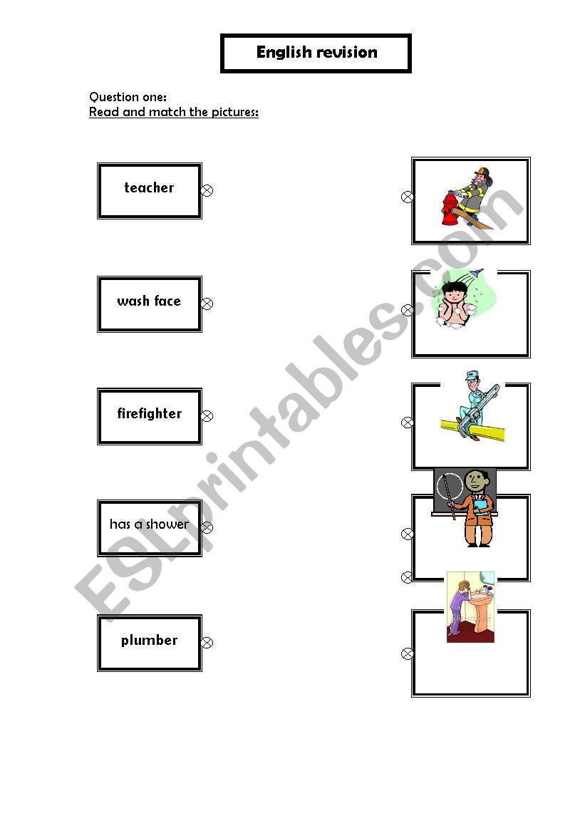 English revision worksheet