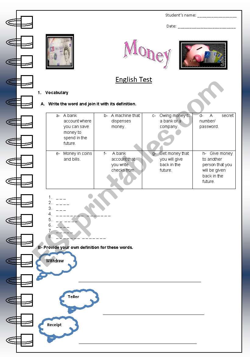 Money Test+ Passive Voice+ Gerunds or Infinitives