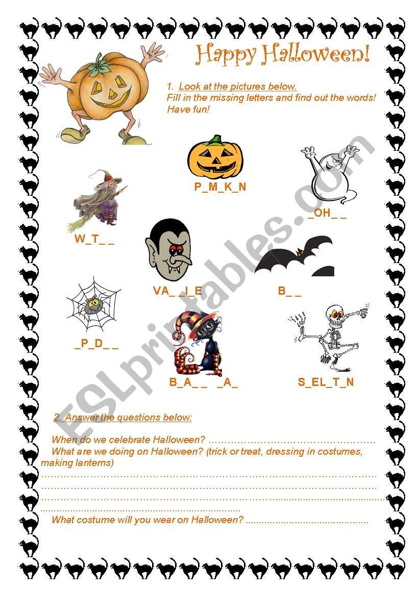 Funny Halloween Worksheet worksheet