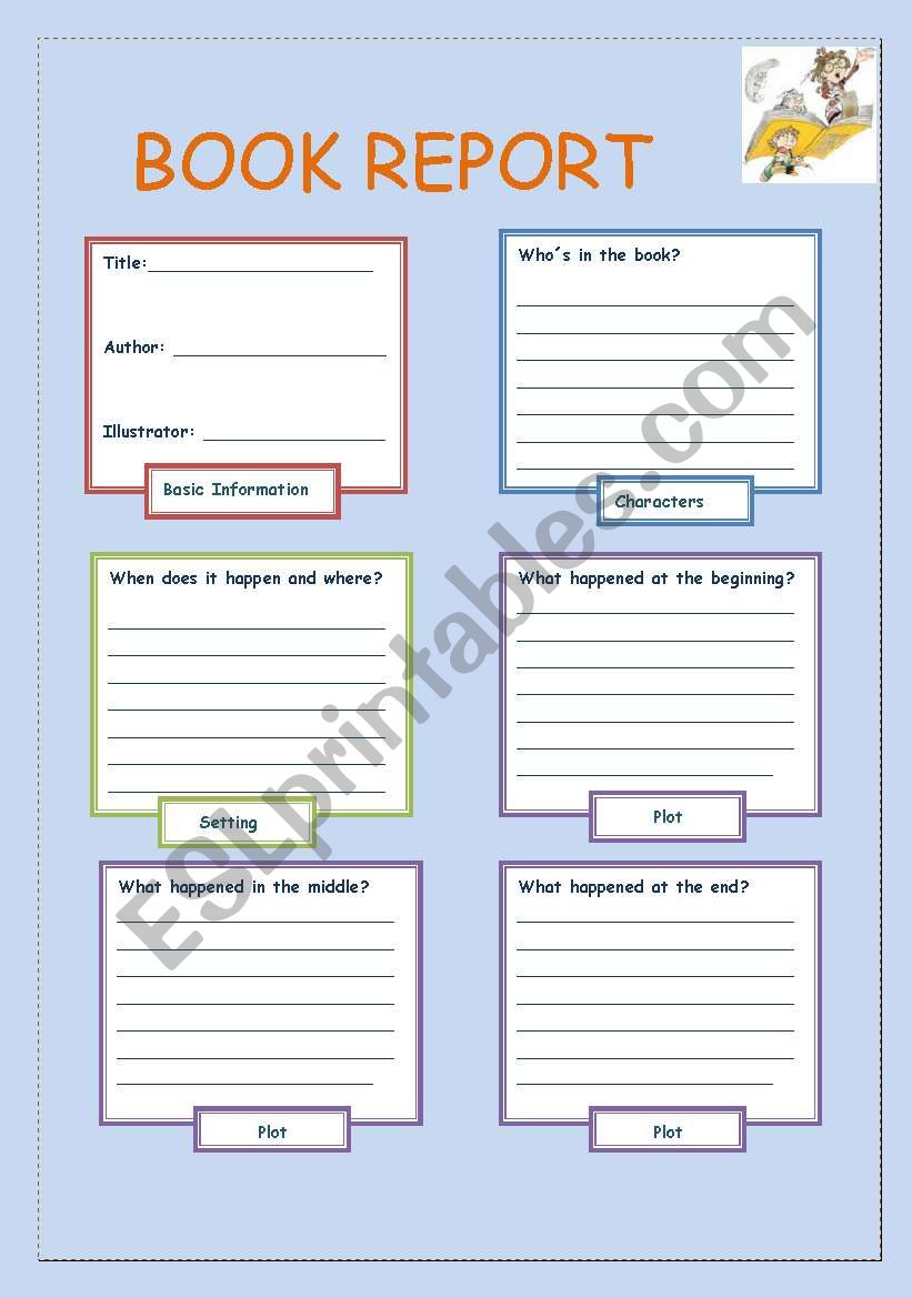 book report worksheet