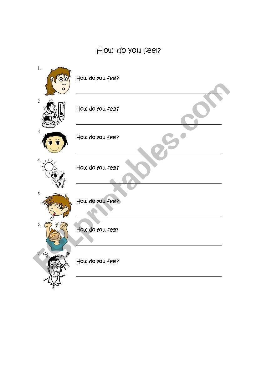 how do you feel? worksheet