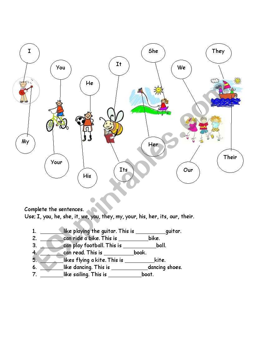 pronouns worksheet