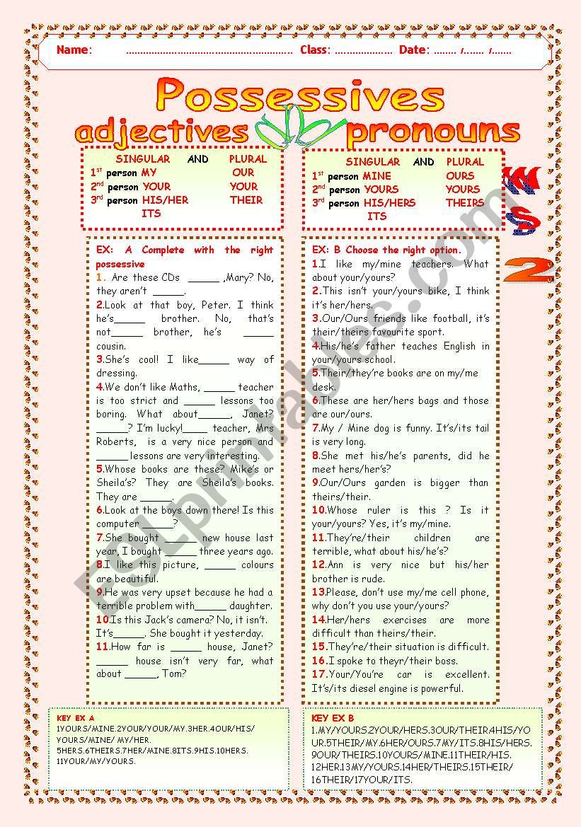 possessives-adjectives-and-pronouns-ws2-esl-worksheet-by-lucetta06