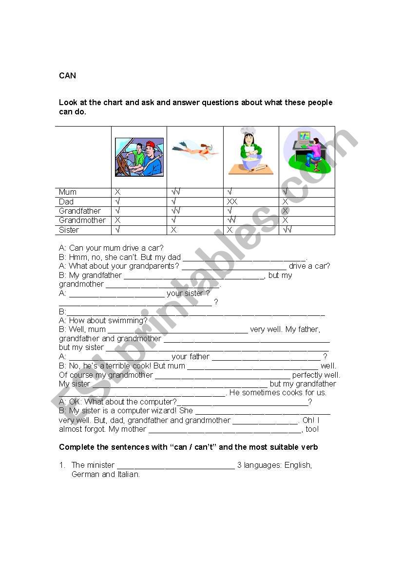 can worksheet