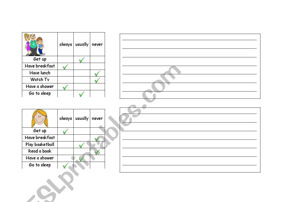 Daily routine & Adverbs of frequency