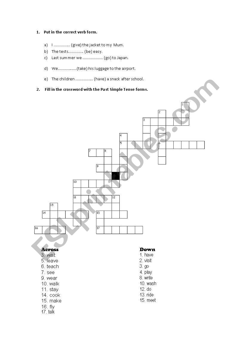 quiz_past simple worksheet