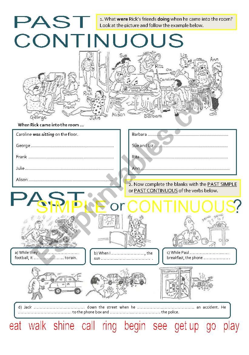 PAST SIMPLE OR CONTINUOUS? worksheet