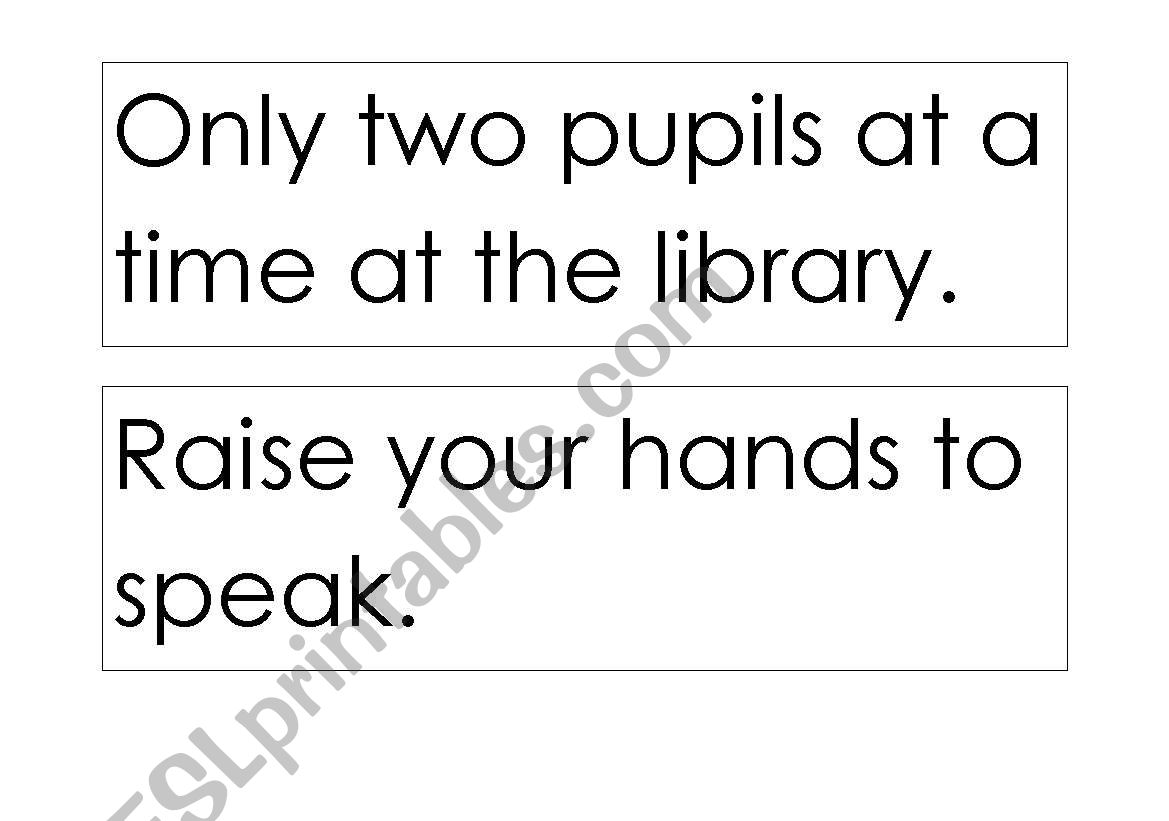 Hanging Classroom Rules worksheet