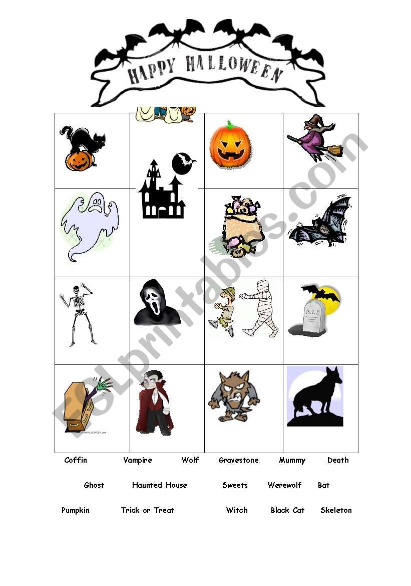 Halloween Vocab worksheet