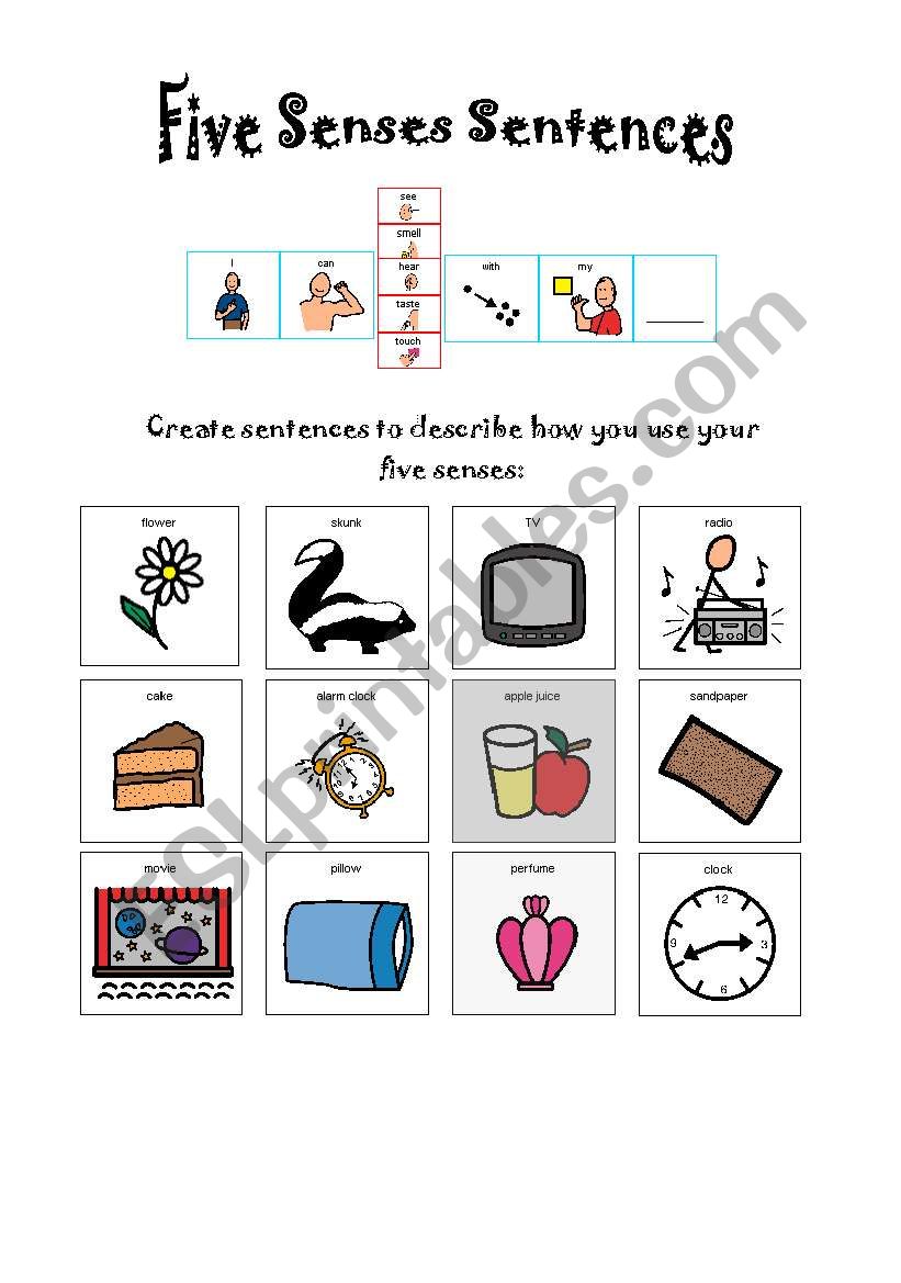 five-senses-sentences-esl-worksheet-by-hschneider