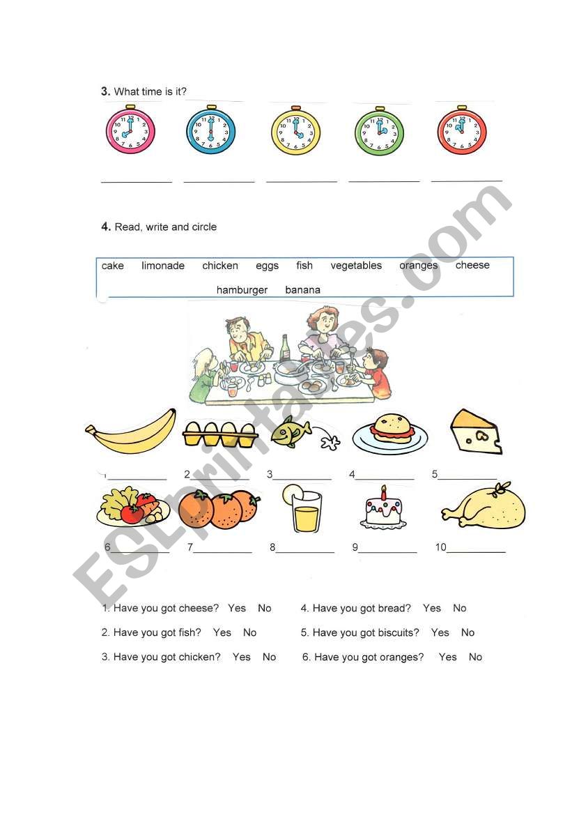 English test part 2 worksheet