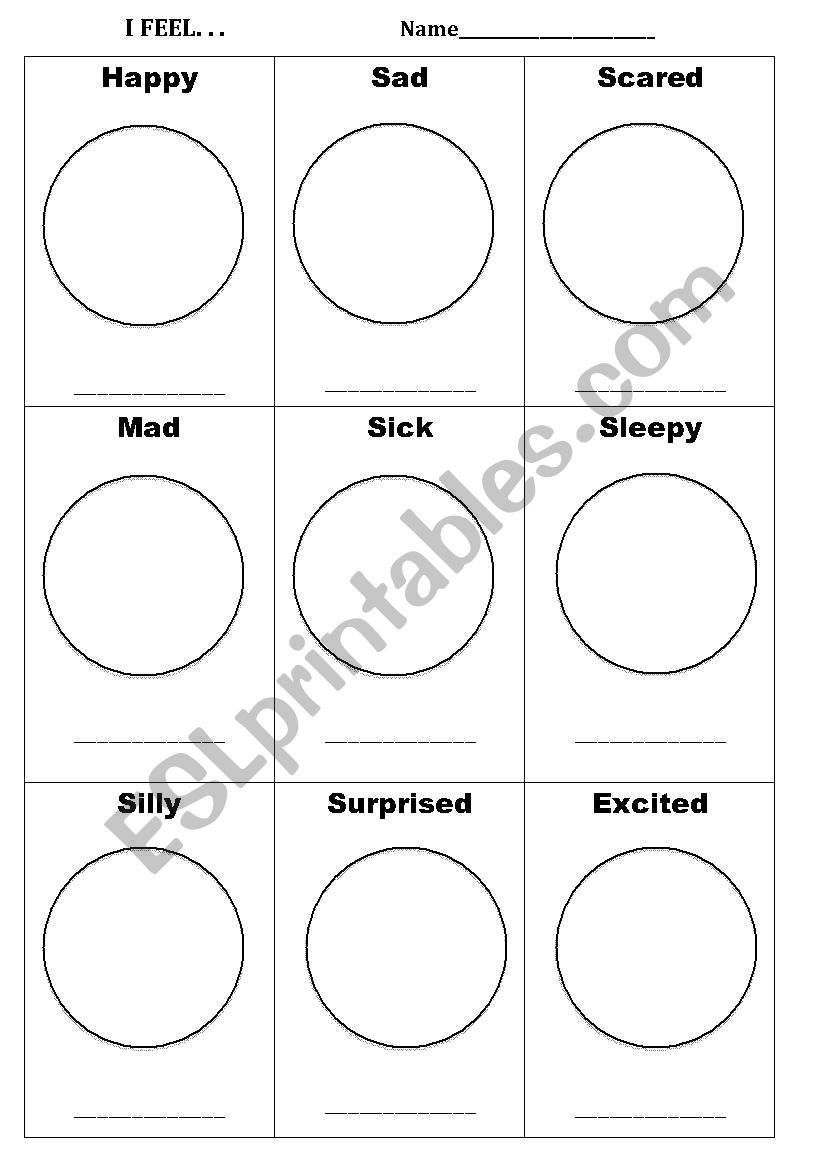 Feelings Book worksheet