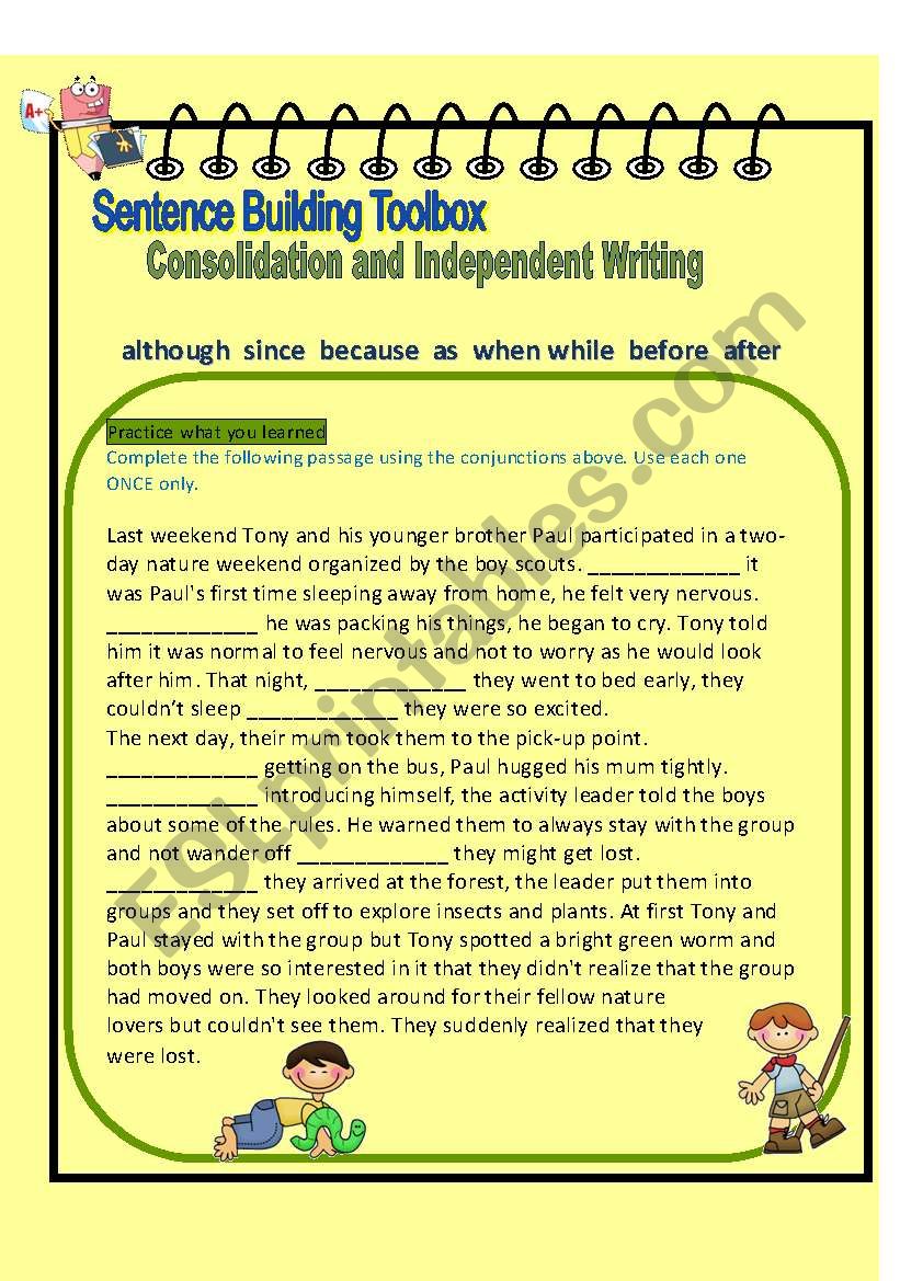 Superwriters Series 1 - Conjunctions global practice/free writing