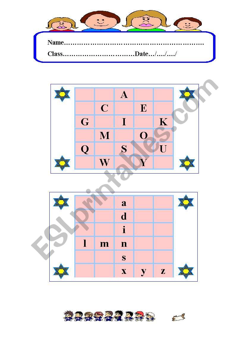 alphabet worksheet