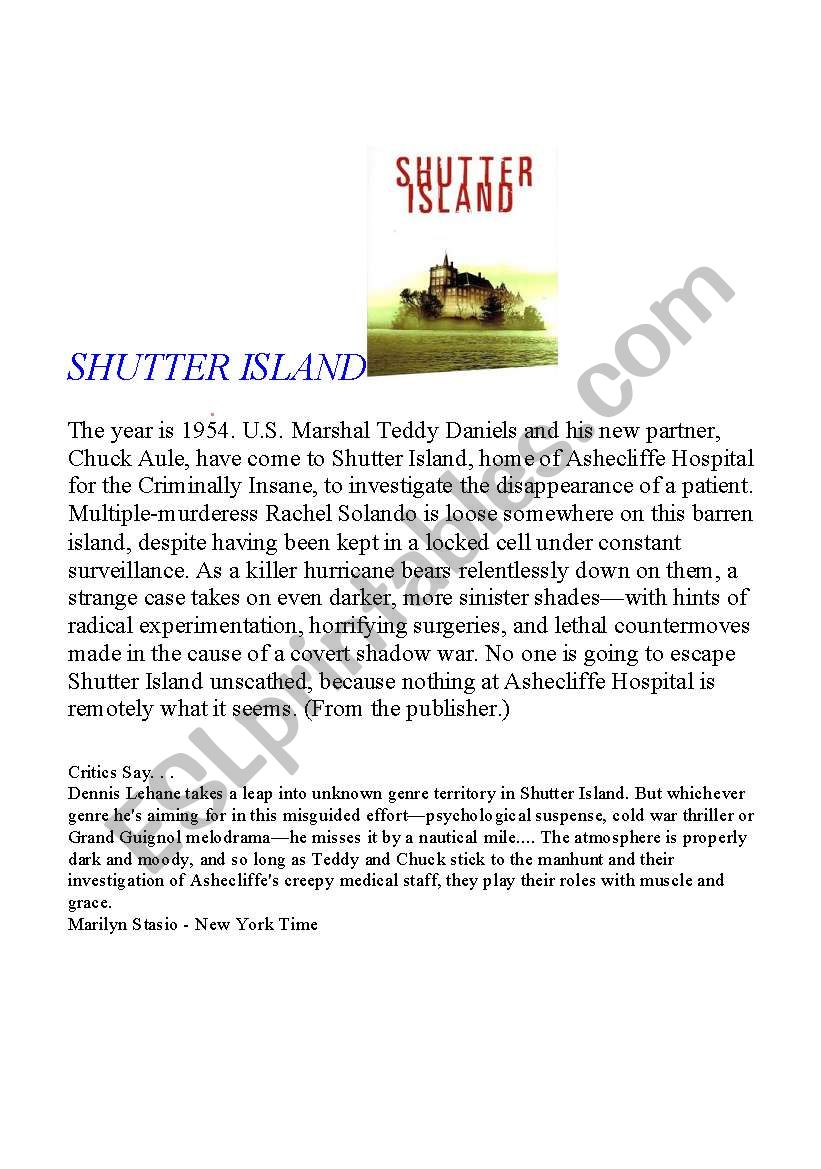 Shutter Island Activity (Film)