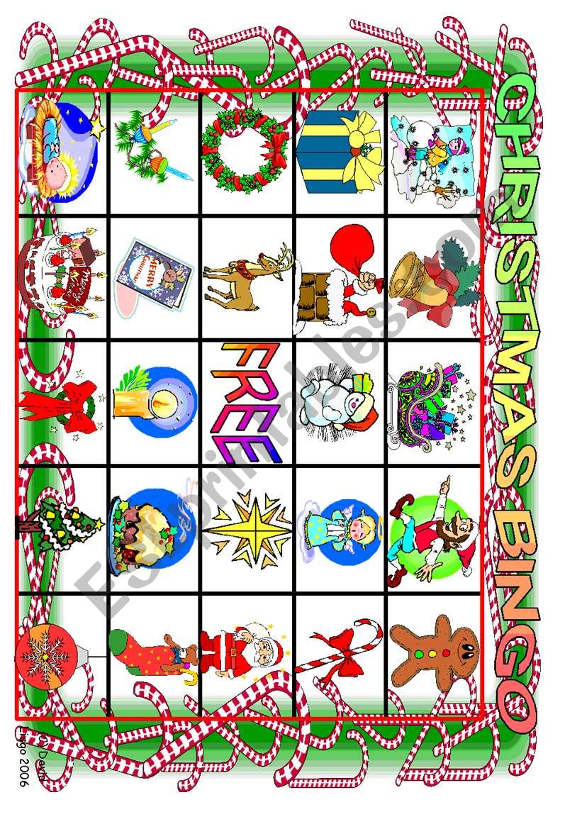 Christmas Bingo boards 5-7 (of 10)  