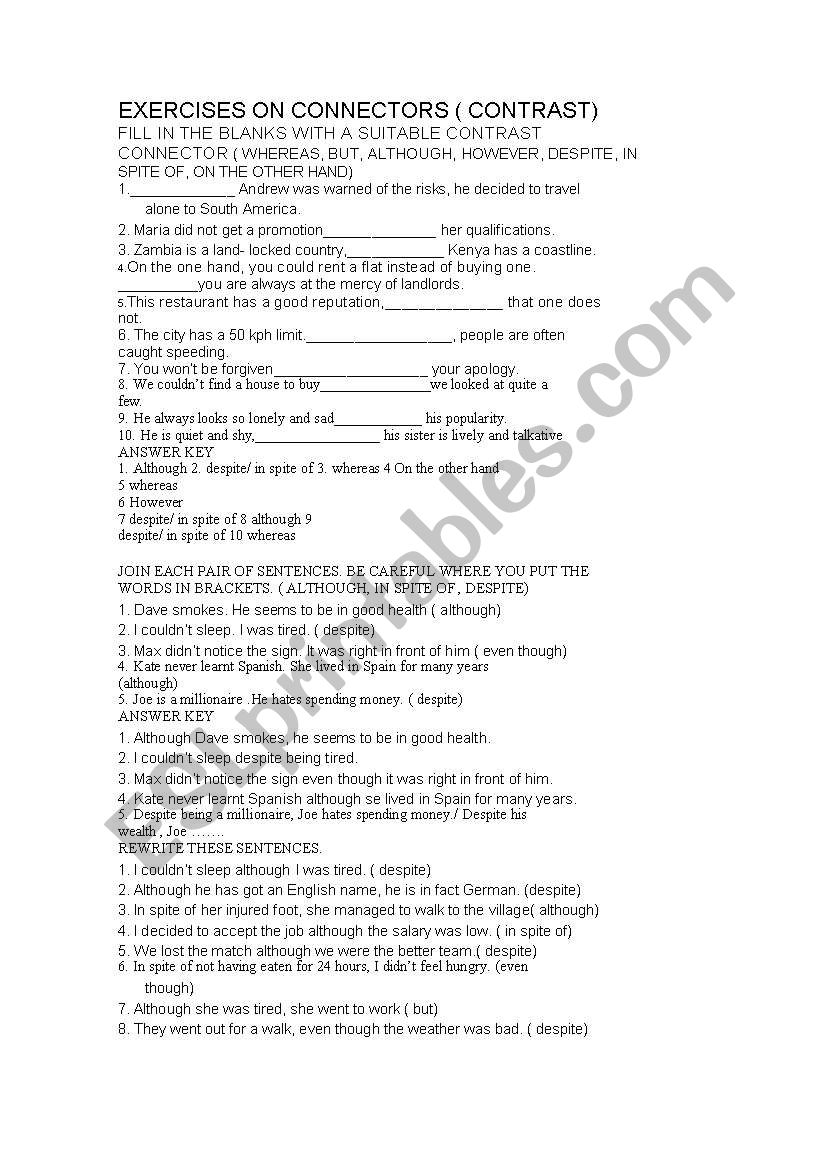 POSSESSIVE worksheet