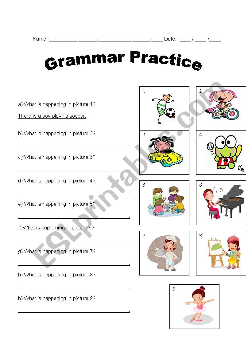 WhatÂ´s happening? worksheet
