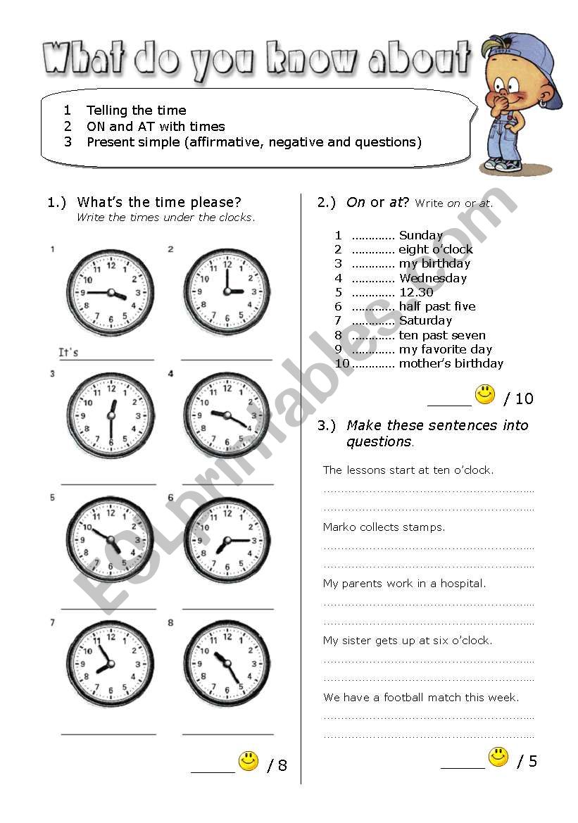 Progress Check worksheet