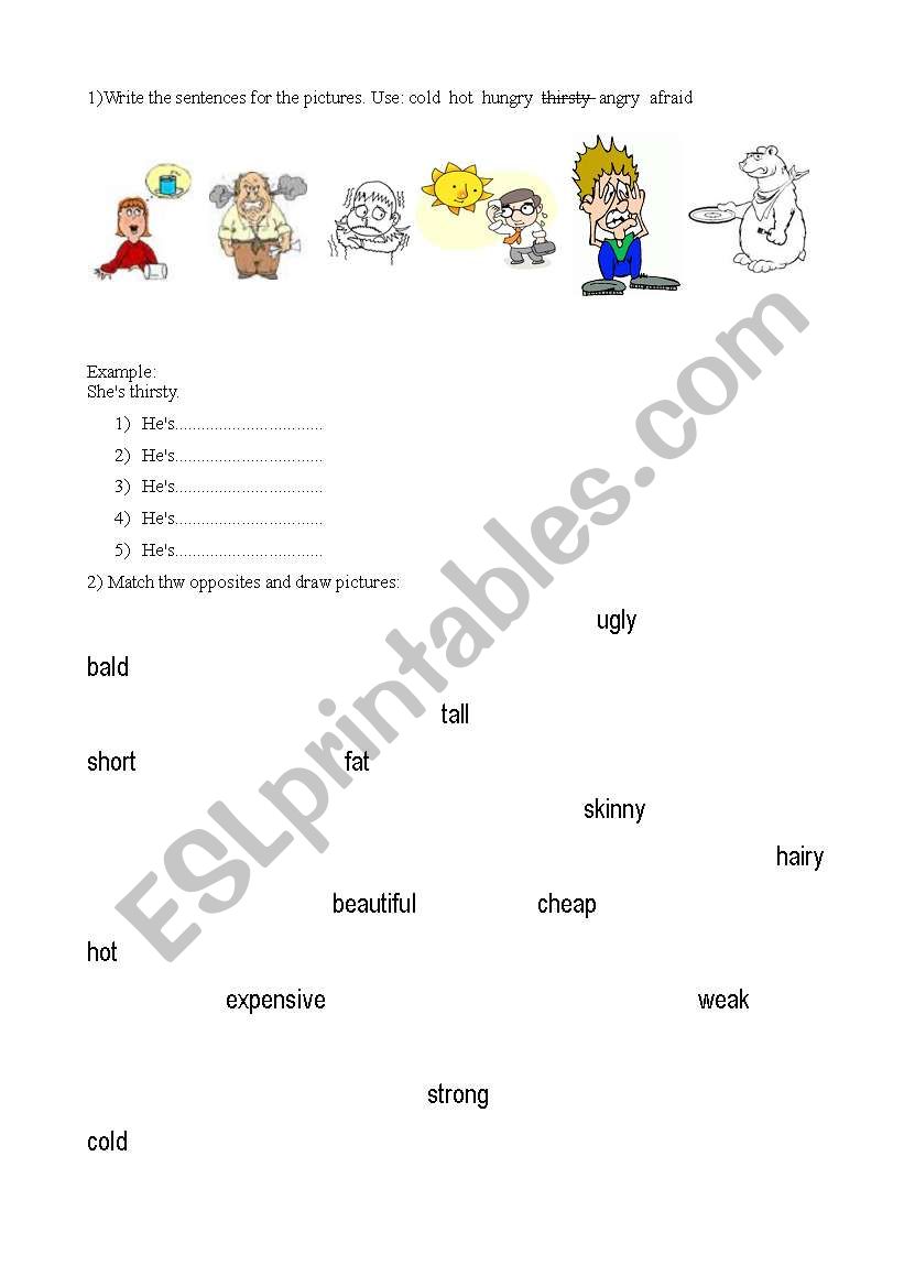 adjectives worksheet